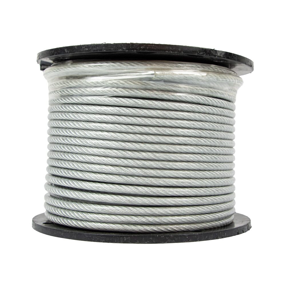 Wire Rope, Vinyl Coated, 3/16 in - 1/4 in x 250ft (Full Reel